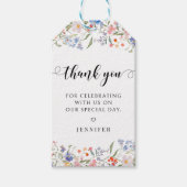 Lovely Colorful Floral Bridal Shower Thank You ギフトタグ (正面)
