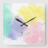 Lovely Colors With a Gentle Touch   スクエア壁時計 (正面)