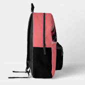 Lovely Cute Kitten Custom Monogram Script Name プリントバックパック (左)