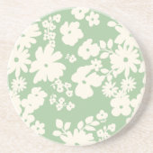 Lovely Daisies Pattern Custom Background Colors  コースター (正面)