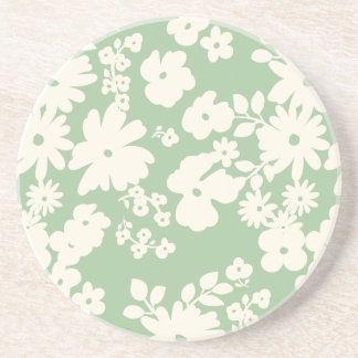 Lovely Daisies Pattern Custom Background Colors  コースター