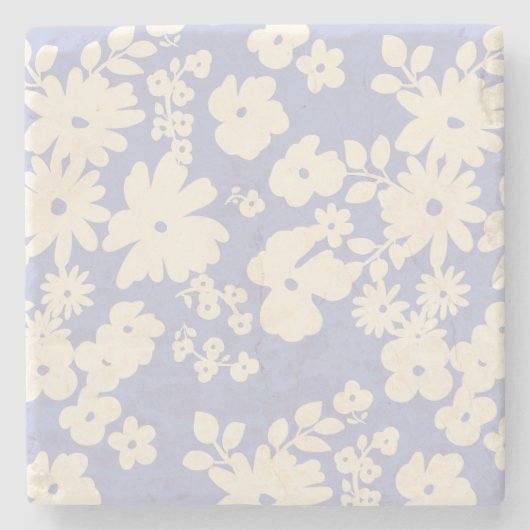 Lovely Daisies Pattern Custom Background Colors  ストーンコースター (正面)