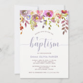 Lovely Delicate Floral | 洗礼招待状 招待状 (正面)