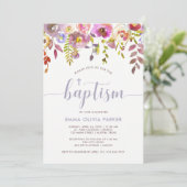 Lovely Delicate Floral | 洗礼招待状 招待状 (スタンド正面)