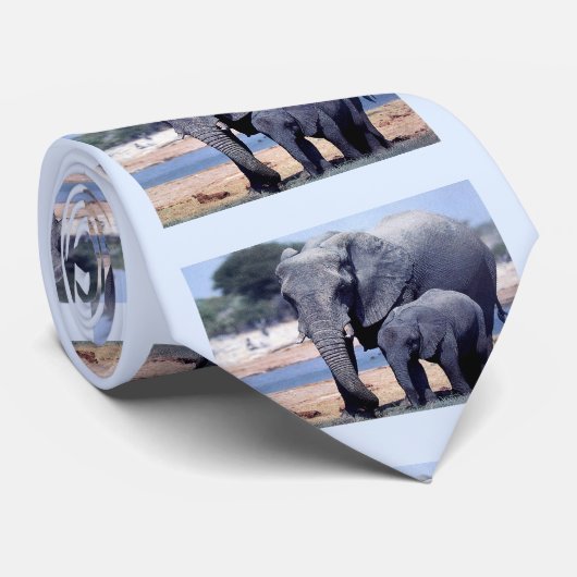 Lovely elephants animals ネクタイ (ロール)