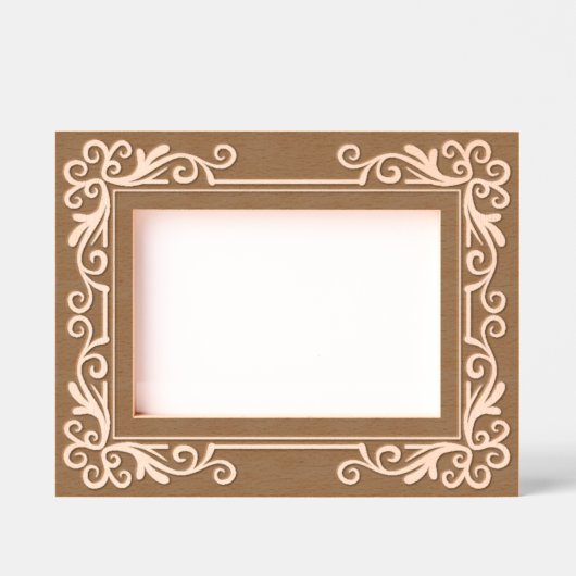 Lovely Etched Wooden Frame Engraved Frames レーザー彫刻フレーム (正面)
