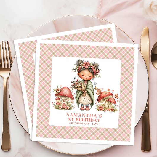 Lovely Fairy Pink Blush Floral Birthday Celebratio