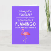 Lovely Flamingo Cards Amusing Wit Pink Bird Comica カード (正面)