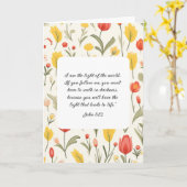 Lovely Floral John 8:12 Greeting Card カード (黄色い花)