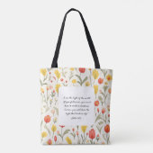 Lovely Floral John 8:12 Tote Bag トートバッグ (裏面)