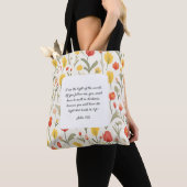 Lovely Floral John 8:12 Tote Bag トートバッグ (クローズアップ)