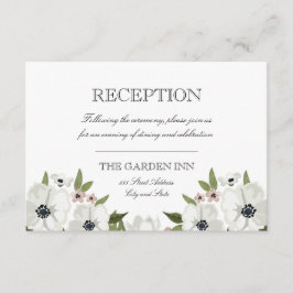 lovely floral wedding reception card エンクロージャーカード