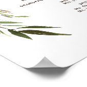 Lovely Florals | 結婚式プログラム看板 ポスター (角)