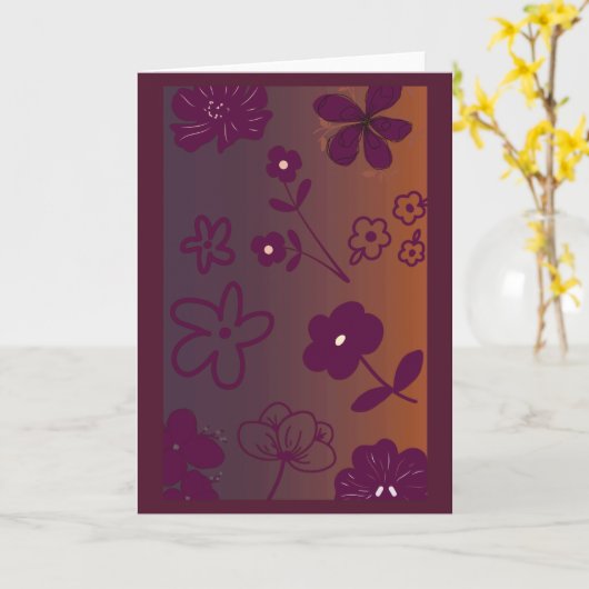  lovely flower design  カード (黄色い花)