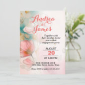  lovely flower engagement party 招待状 (スタンド正面)