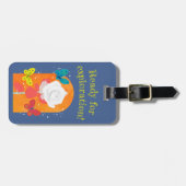 lovely flower tag -white rose- ラゲッジタグ (正面横)