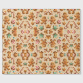 lovely ginger bread design ラッピングペーパー (フラット)