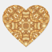 Lovely golden abstract pattern ハートシール (正面)