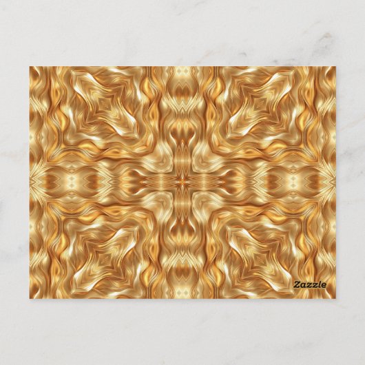 Lovely golden abstract pattern ポストカード (裏面)