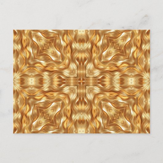 Lovely golden abstract pattern ポストカード (正面)