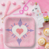 Lovely Heart ペーパープレート (パーティー)