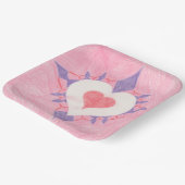 Lovely Heart ペーパープレート (傾斜あり)