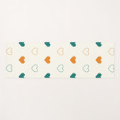 Lovely hearts / green orange cream ヨガマット (正面(横))