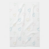 Lovely hearts pattern - Shower Curtain - Large キッチンタオル (縦)