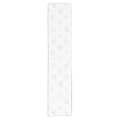 Lovely hearts pattern - Shower Curtain - Large ショートテーブルランナー (正面)