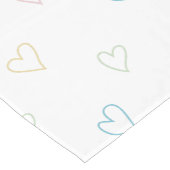 Lovely hearts pattern - Shower Curtain - Large ショートテーブルランナー (コーナー)