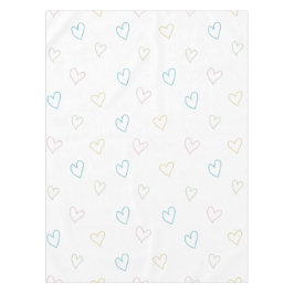 Lovely hearts pattern - Shower Curtain - Large テーブルクロス
