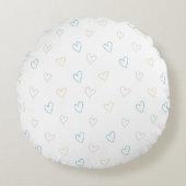 Lovely hearts pattern - Shower Curtain - Large ラウンドクッション (正面)