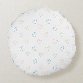 Lovely hearts pattern - Shower Curtain - Large ラウンドクッション