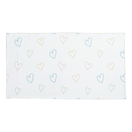 Lovely hearts pattern - Shower Curtain - Large 枕カバー (裏面-左)