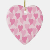 Lovely Hearts Seamless Pattern セラミックオーナメント (右)