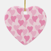 Lovely Hearts Seamless Pattern セラミックオーナメント (裏面)