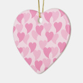 Lovely Hearts Seamless Pattern セラミックオーナメント (左)