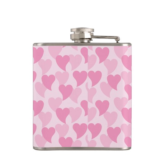 Lovely Hearts Seamless Pattern フラスク (裏面)