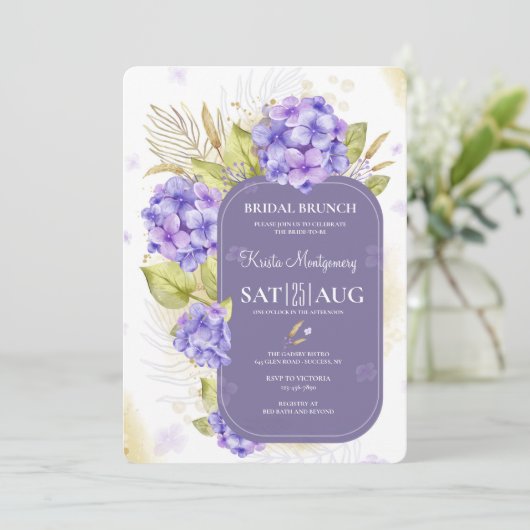  lovely hydrangea 招待状 (スタンド正面)