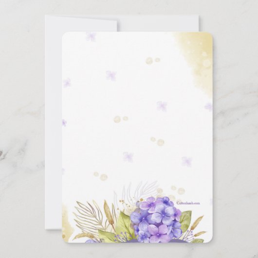  lovely hydrangea 招待状 (裏面)