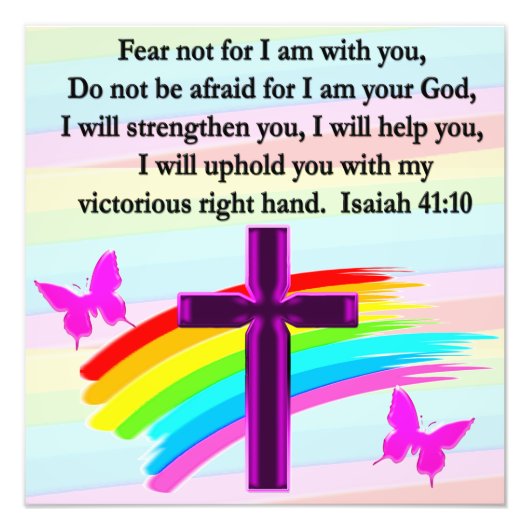 LOVELY ISAIAH 41:10 BIBLE VERSEデザイン フォトプリント            (正面)