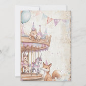 Lovely Journal Page w Animals 6th Birthdayパーティー 招待状 (裏面)