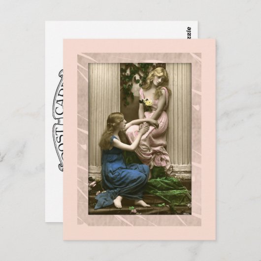 Lovely ladies beside columns Victorian ポストカード (正面/裏面)