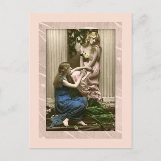 Lovely ladies beside columns Victorian ポストカード (正面)
