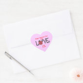 Lovely ladybug personalized valentine sticker ハートシール (封筒)