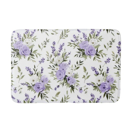  lovely lavender flowers バスマット (正面)