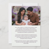 Lovely Lilac Christian Wildflowers Cross-Shape 招待状 (裏面)