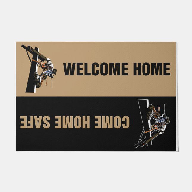 Lovely Lineman Present, Best Welcome ドアマット (正面)