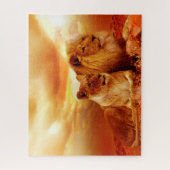 Lovely Lion Couple, Jigsaw Puzzle ジグソーパズル (縦)