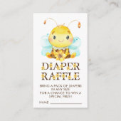 Lovely Little Honey Bee Baby Nappy Raffle Entry Ti エンクロージャーカード (正面)